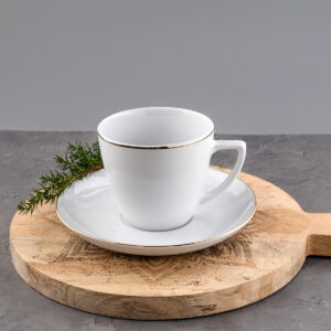 Filiżanka ze spodkiem WA-08zł Złota Linia (modern)