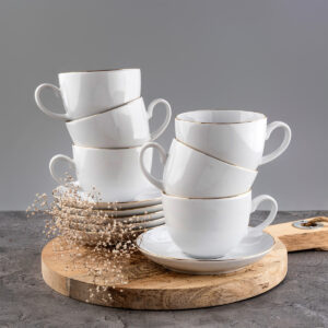 Komplet filiżanek 6 os. WA-08z Złota Linia (classic)