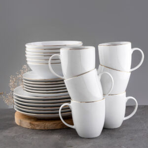 Zestaw śniadaniowy 6os./24elem. WA-08z Złota Linia (modern)