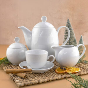 Serwis kawowy 6os./9elem. WA-98 Biała Koronka