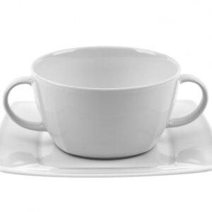 Bulionówka ze spodkiem VICTORIA (biała)