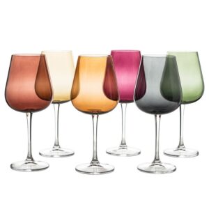 BOHEMIA Kieliszki do wina 540ml - ARDEA SMOKEY  6szt. mix kolor