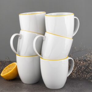 Komplet kubków dla 6 os.- Cytrynowa Linia (modern)