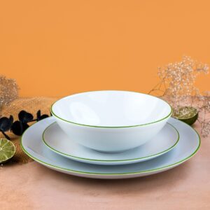 Komplet talerzy 6 os. / 18 elem. - Zielona Linia (modern)