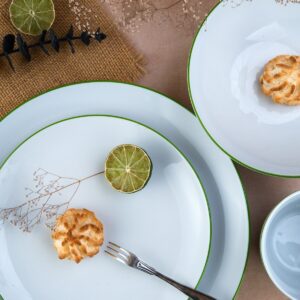 Zestaw obiadowo-kawowy dla 6 os. /24elem - Zielona Linia (modern)