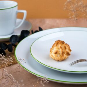 Zestaw obiadowo-kawowy dla 6os. / 30elem. - Zielona Linia (modern)