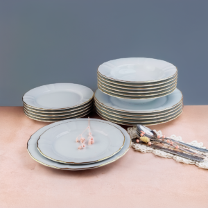 Komplet talerzy 6 os. WA-08z Złota Linia - MARIA