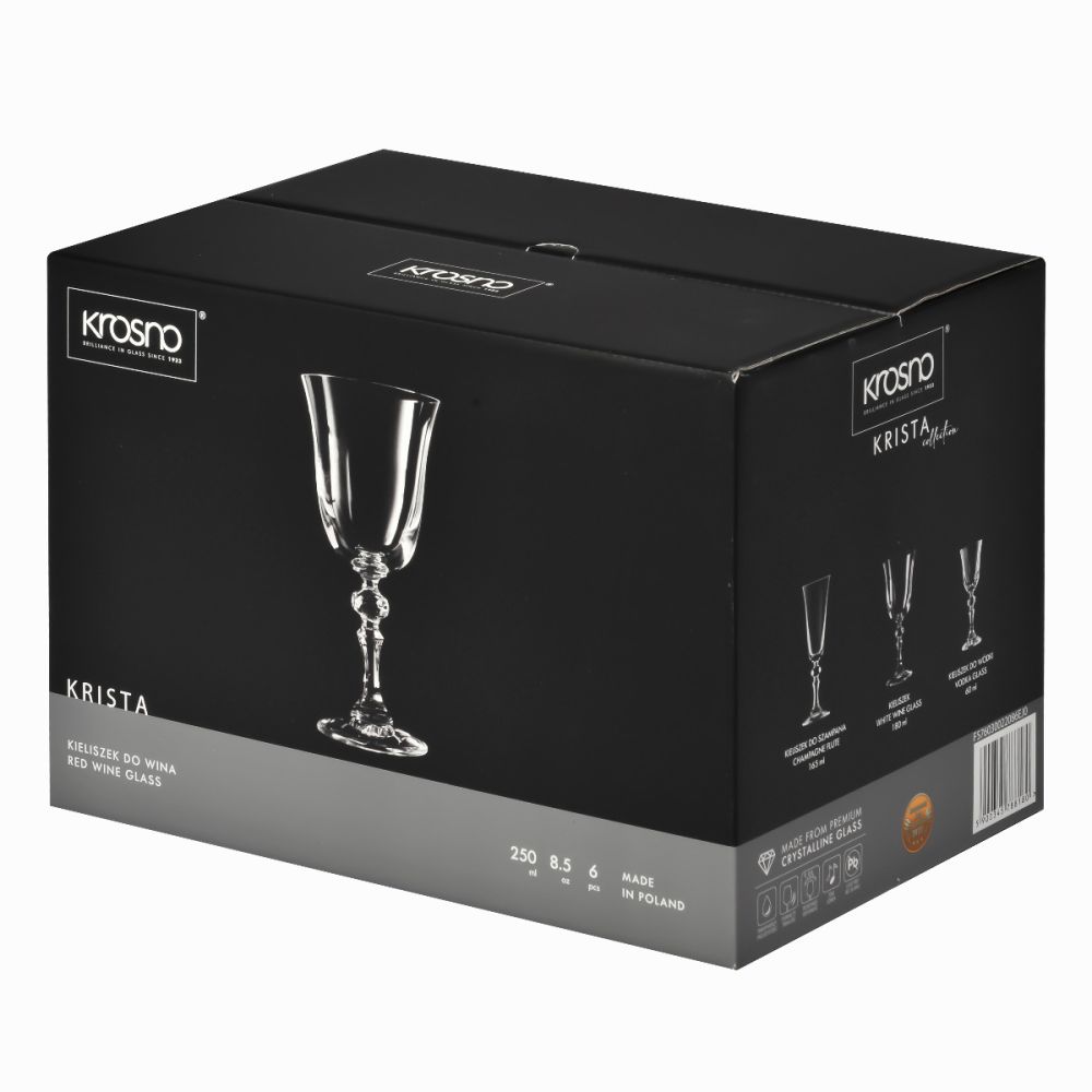 KROSNO Kieliszki do wina 220ml - KRISTA 6szt. - obrazek 4
