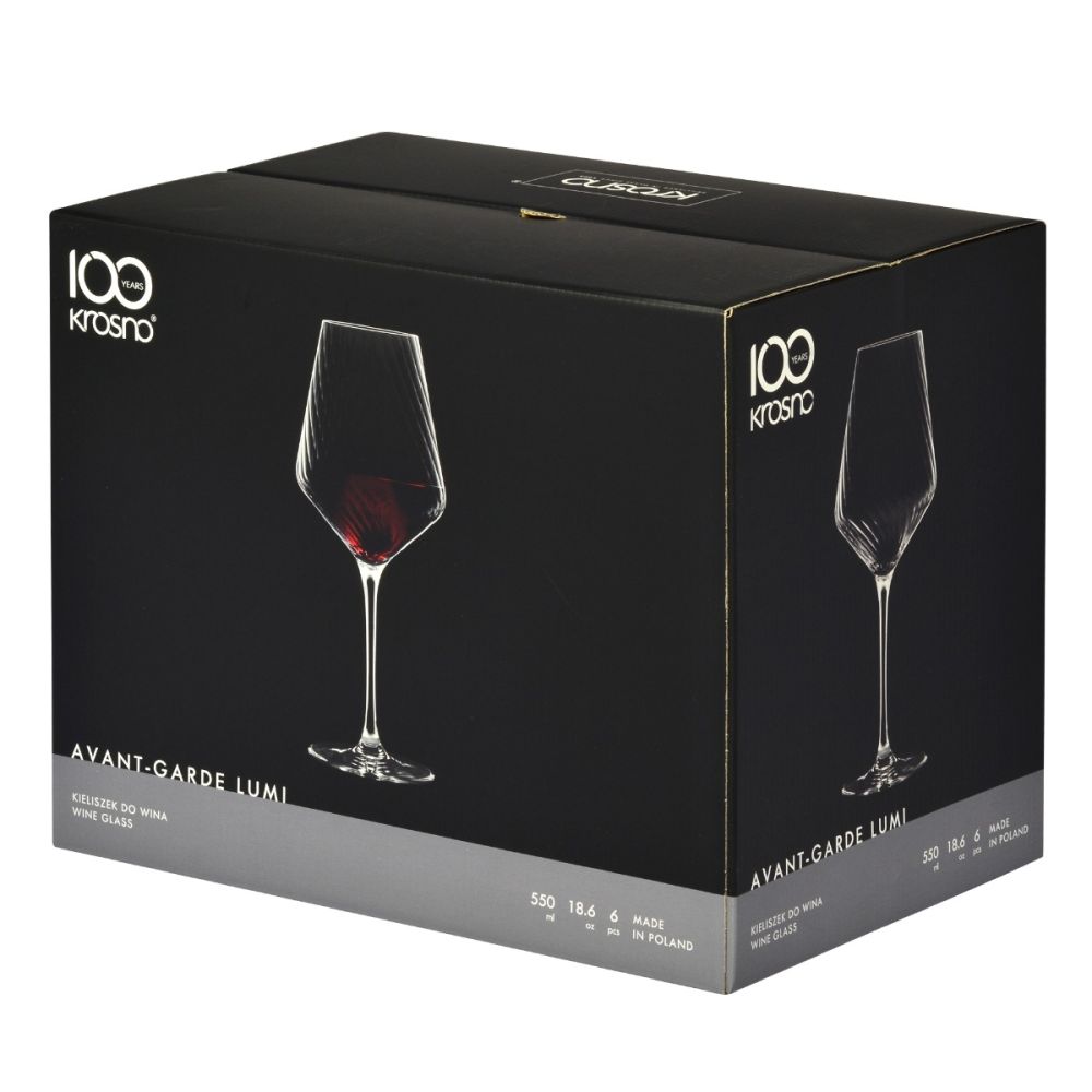 KROSNO Kieliszki do wina 550ml - AVANT GARDE Lumi 6szt. - obrazek 3