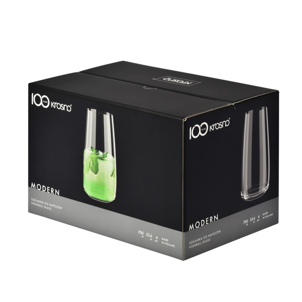 KROSNO Szklanki do napojów 620ml - MODERN 6szt. - obrazek 3