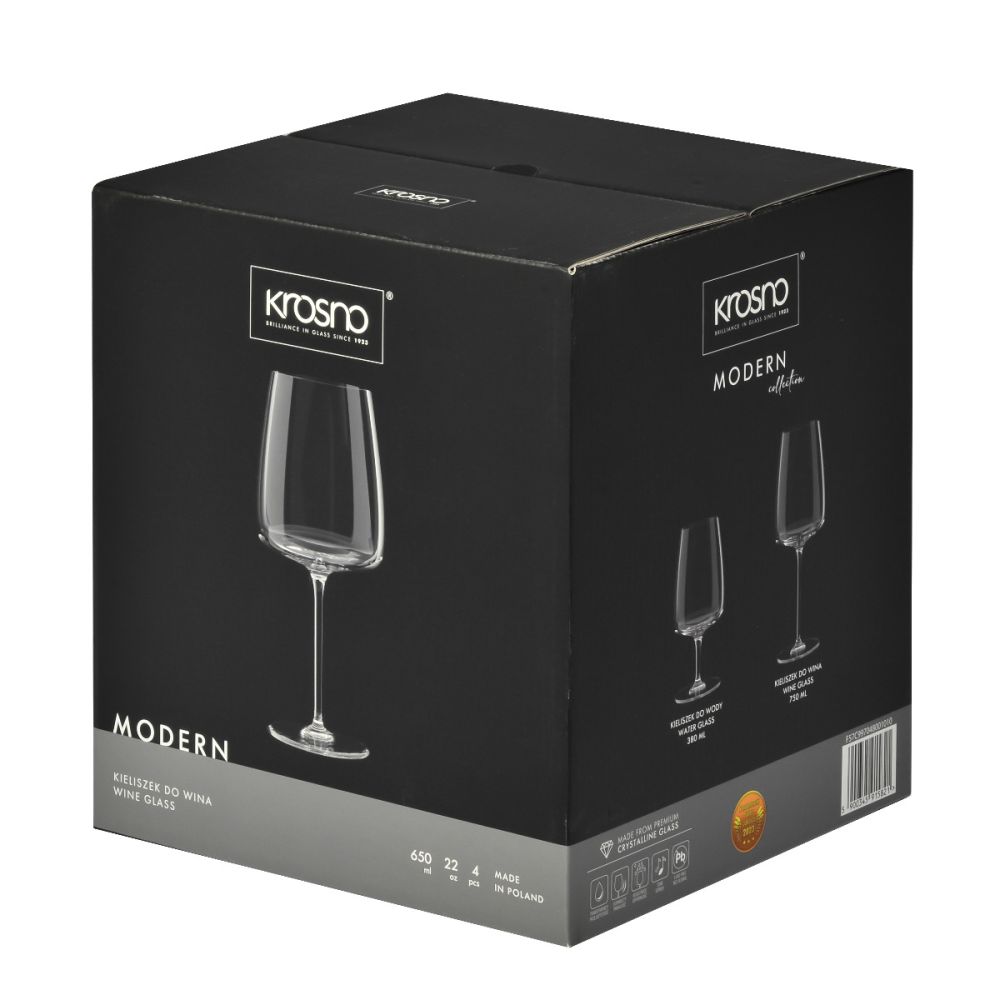 KROSNO Kieliszki do wina 480ml - MODERN 4szt. - obrazek 3