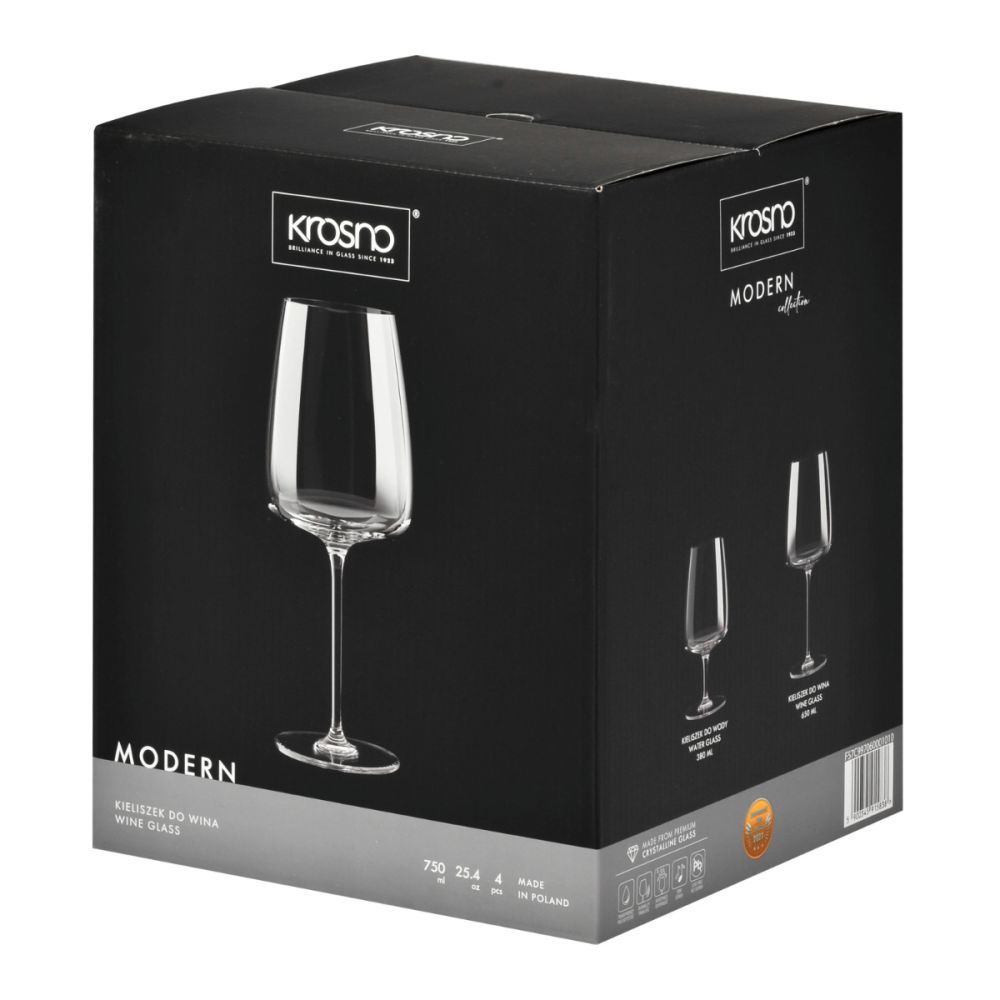 KROSNO Kieliszki do wina 600ml - MODERN 4szt. - obrazek 3