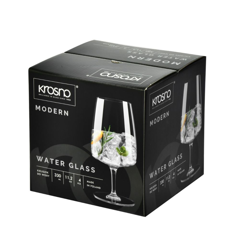 KROSNO Kieliszki do wody 330ml - MODERN 4szt. - obrazek 3