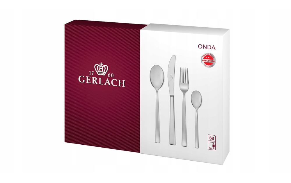 Komplet sztućców 12 osób / 68 cz. GERLACH - ONDA połysk - obrazek 2