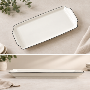 Taca prostokątna 35x16cm ROMA WA-150 Czarny Rant
